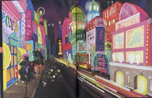 One of illustrator Valentina Gottardi's wordless spreads in WHO HID THE STARS? How Light Pollution Changes Our World