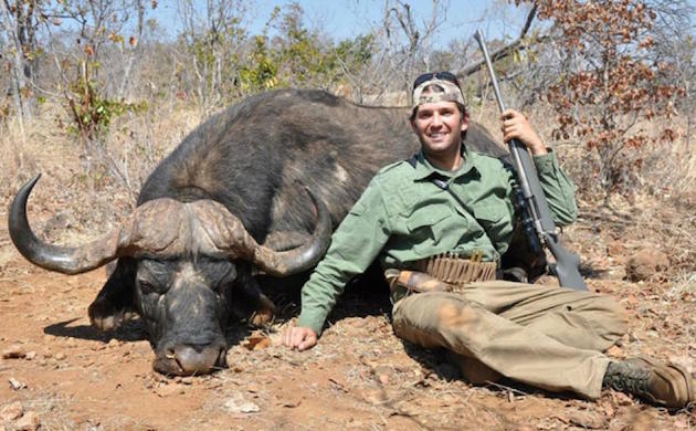 Donald Trump Jr. with dead Cape Buffalo