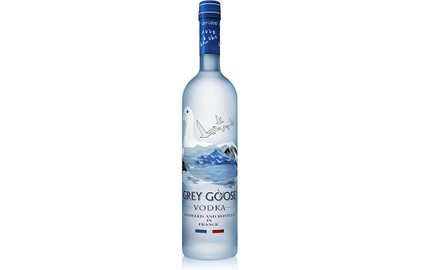 Grey Goose Vodka Bottle and Other Premium Brands With Lights 