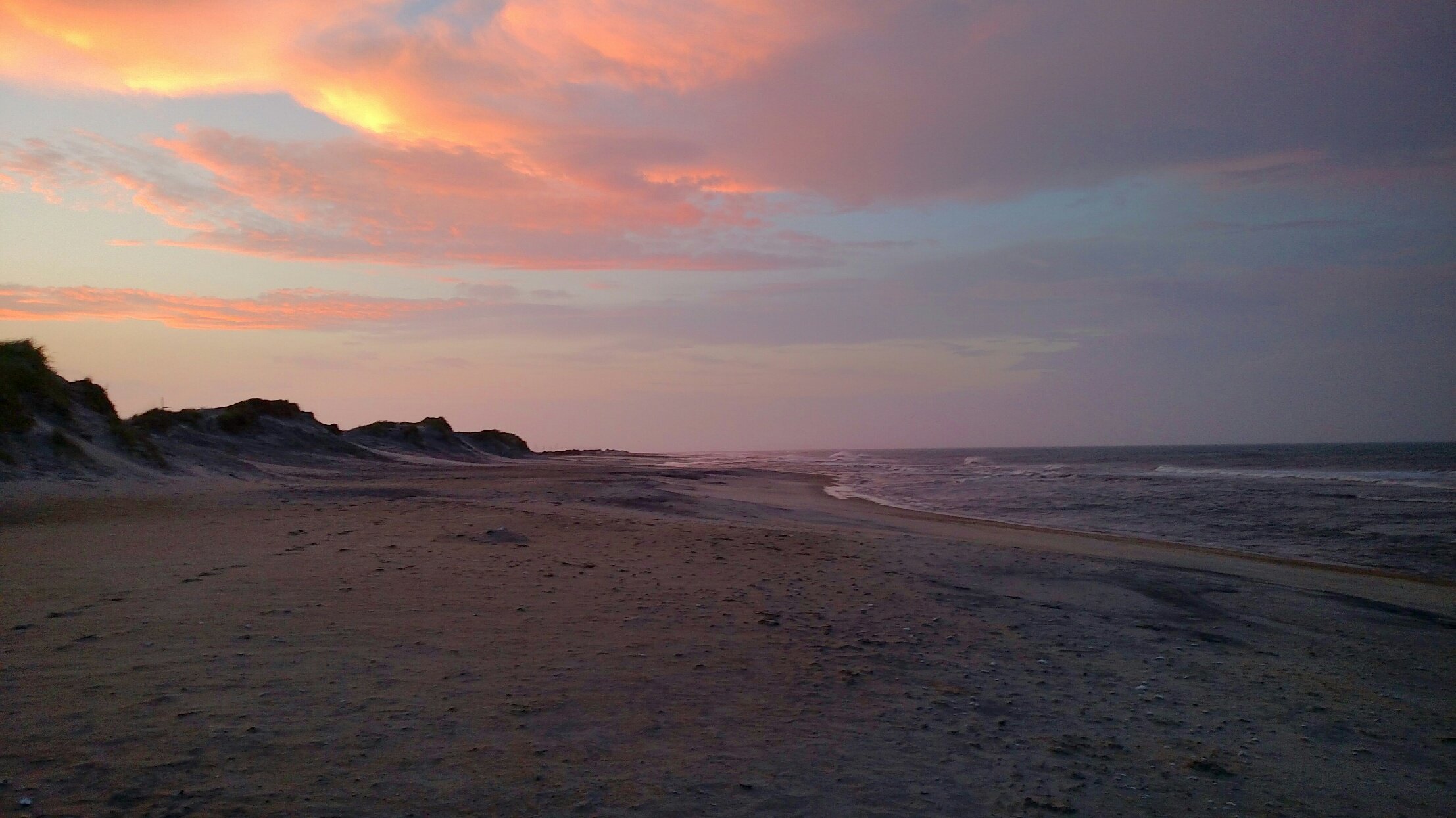 sunset, outer banks, beach