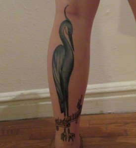 Tattoo of heron