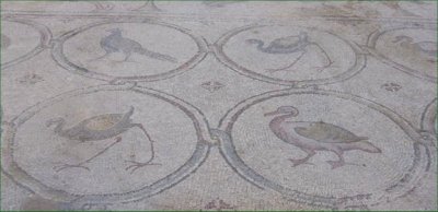 Bird mosaic at Caesarea