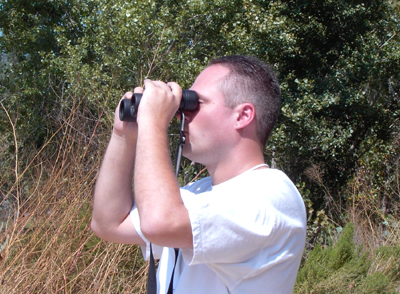 Jay birding on his wedding day